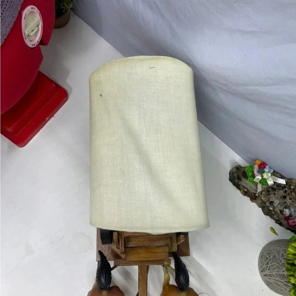 Vintage western 2 horse and wagon working plugin lamp rs01 - Picture 3 of 15